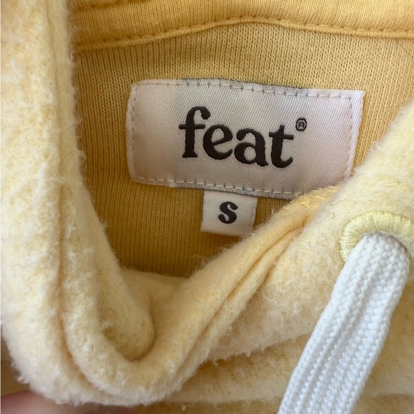 FEAT Yellow Fleece Blanket Blend Hoodie Unisex Fit S - Picture 7 of 12